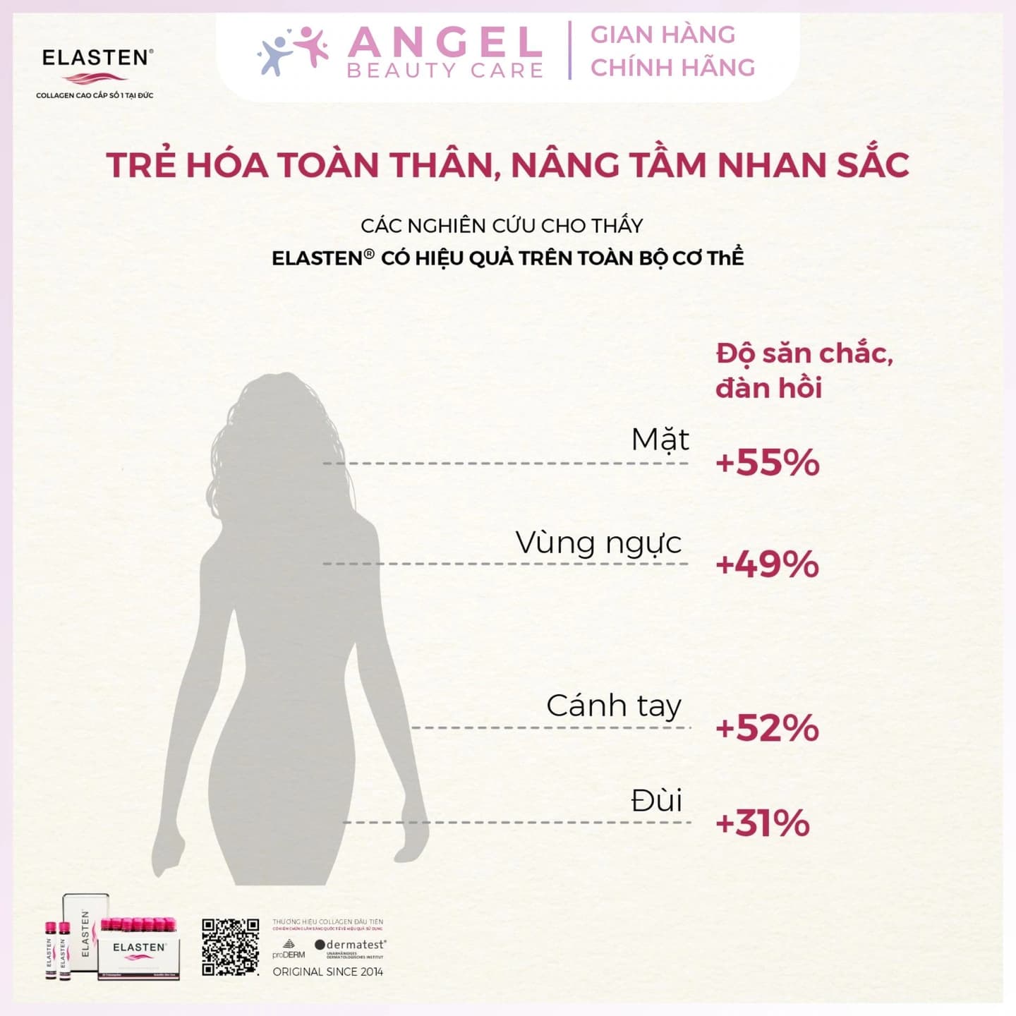 Angel Beauty Care Elasten Collagen 2500mg nước uống collagen dạng ống for Vẻ đẹp từ bên trong - gallery image 5
