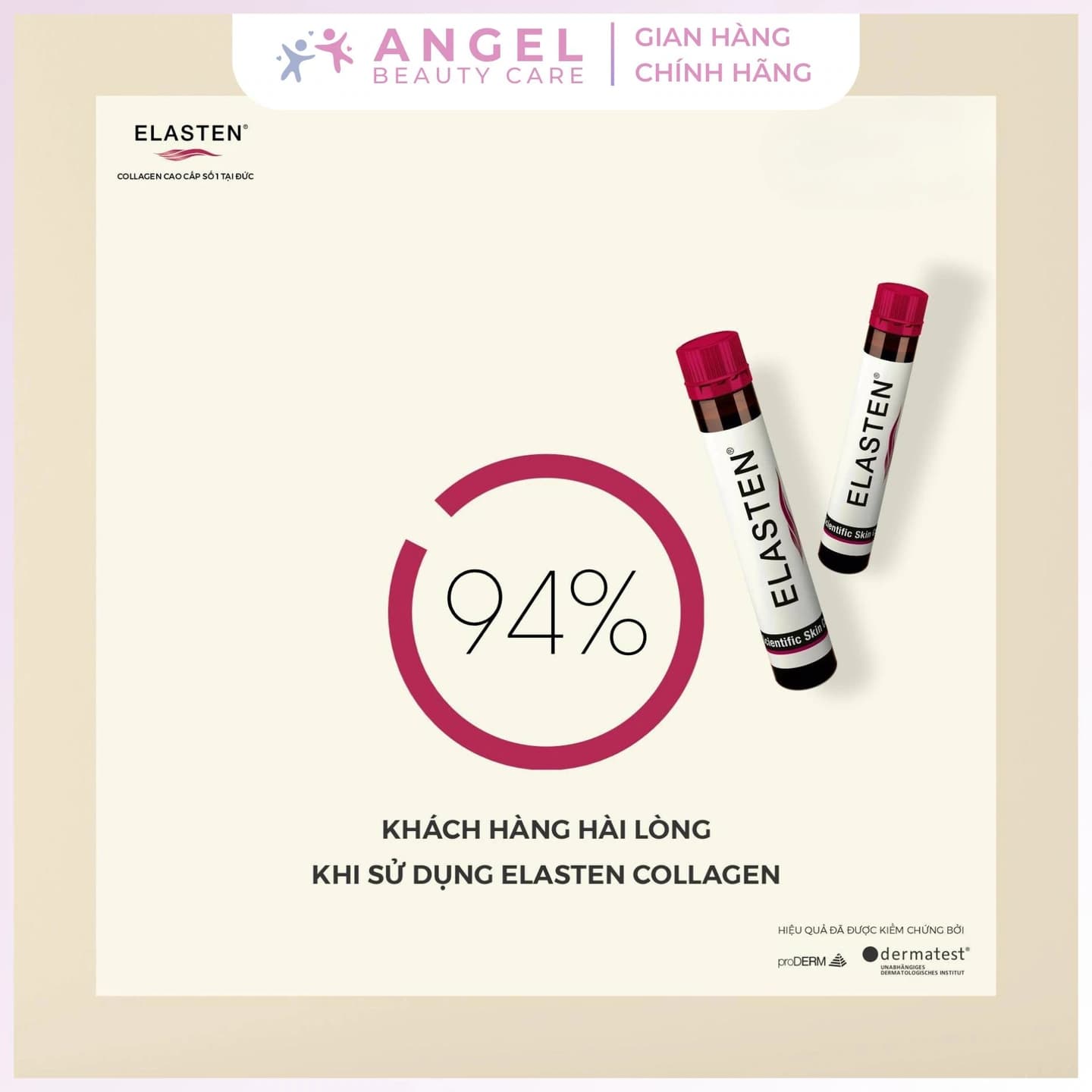 Angel Beauty Care Elasten Collagen 2500mg nước uống collagen dạng ống for Vẻ đẹp từ bên trong - gallery image 7