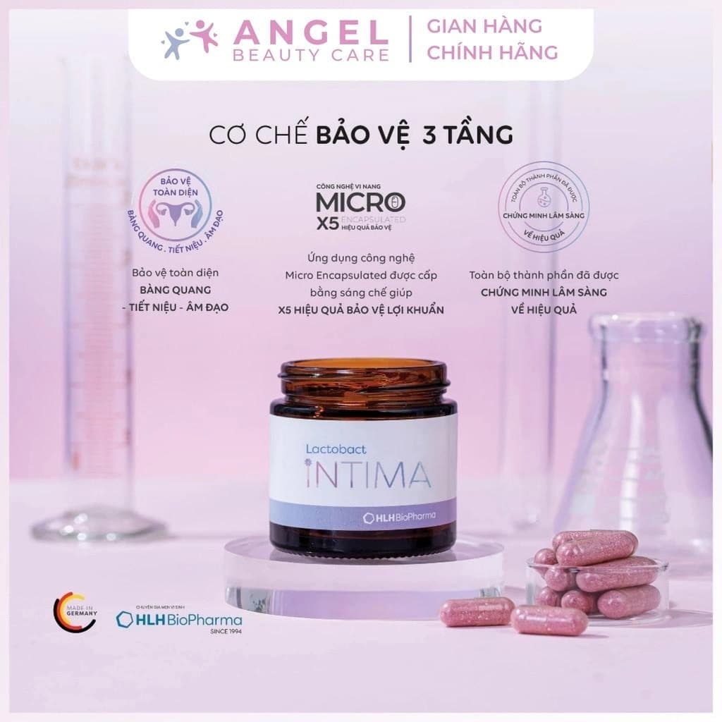Angel Beauty Care Men vi sinh phụ nữ Lactobact Intima 60 viên for Chăm sóc vùng nhạy cảm - gallery image 6