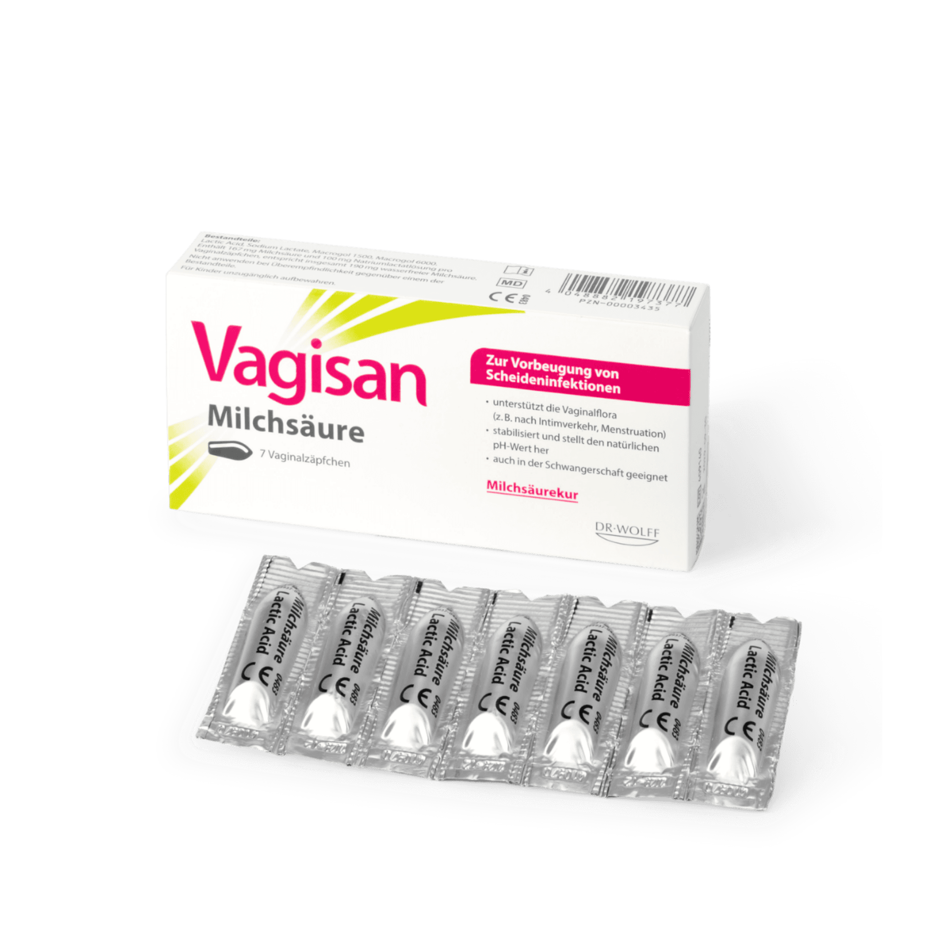 Angel Beauty Care Viên đặt cân bằng pH âm đạo Vagisan Milchsäure for Làm sạch dịu nhẹ - main product image