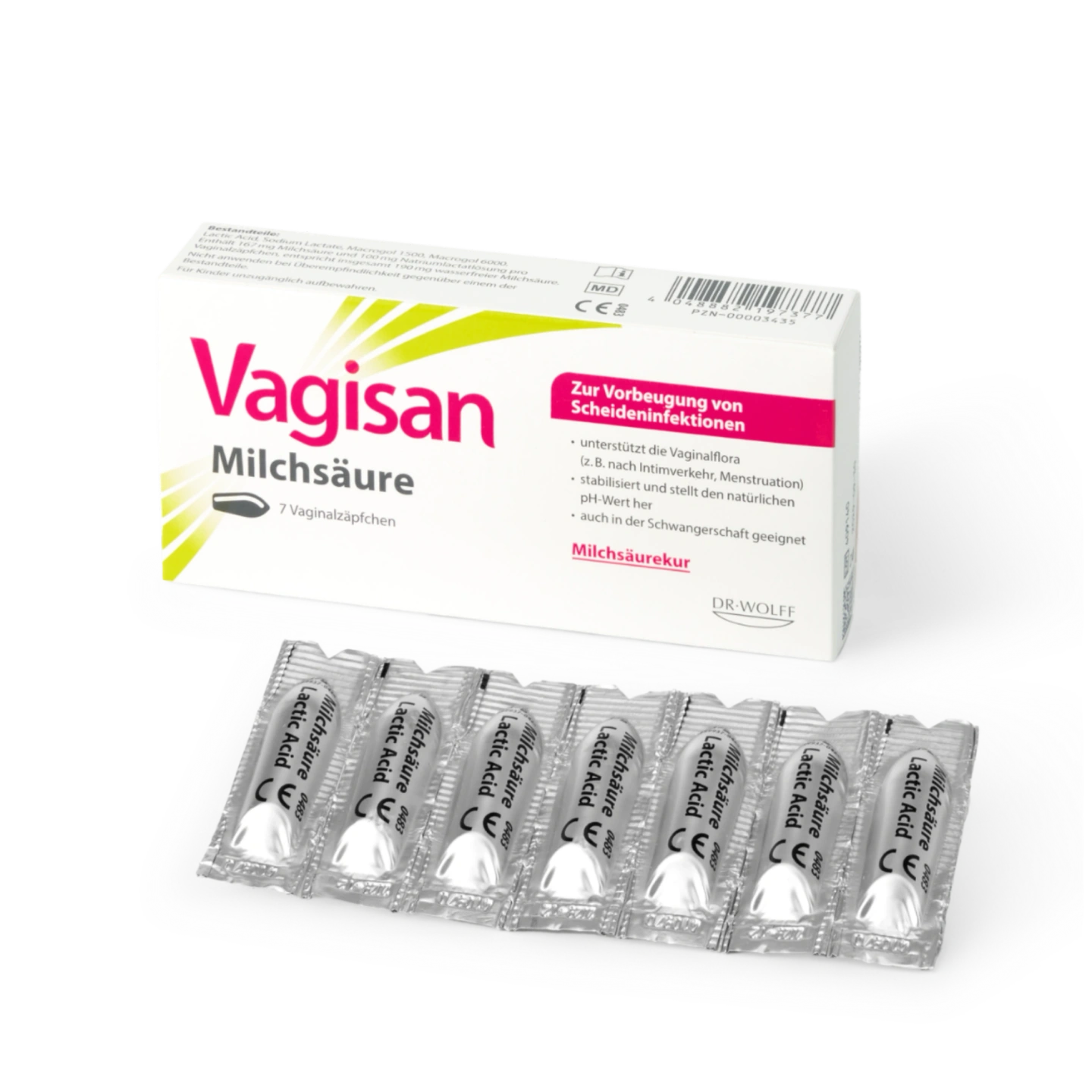 Angel Beauty Care Viên đặt cân bằng pH âm đạo Vagisan Milchsäure for Chăm sóc vùng nhạy cảm - main product image